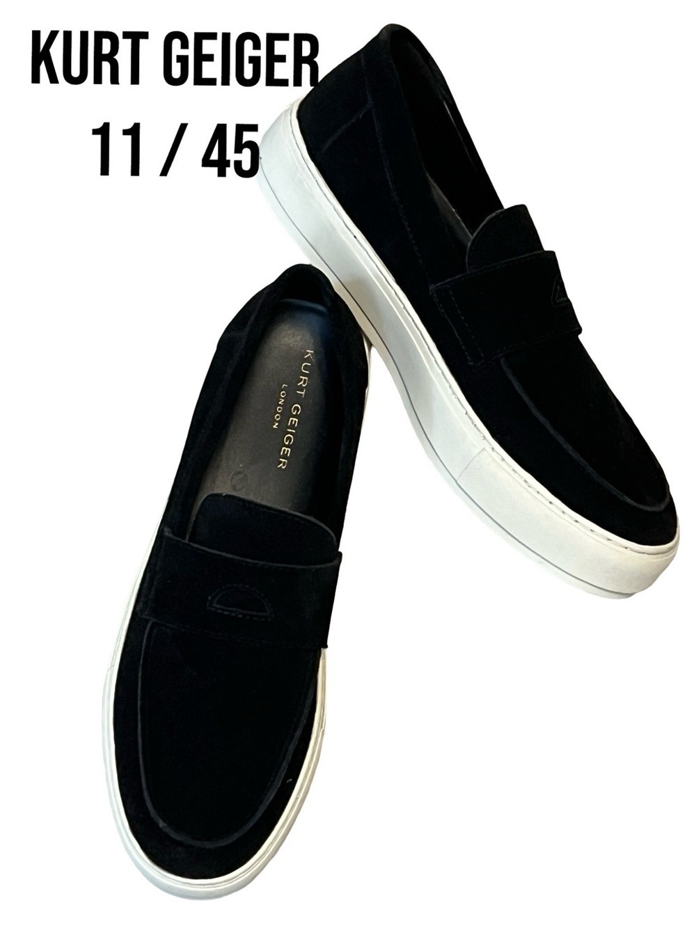 Kurt Geiger London Laney Suede Slip-On Sneakers | EU 45 - US 11 NWOB $150
